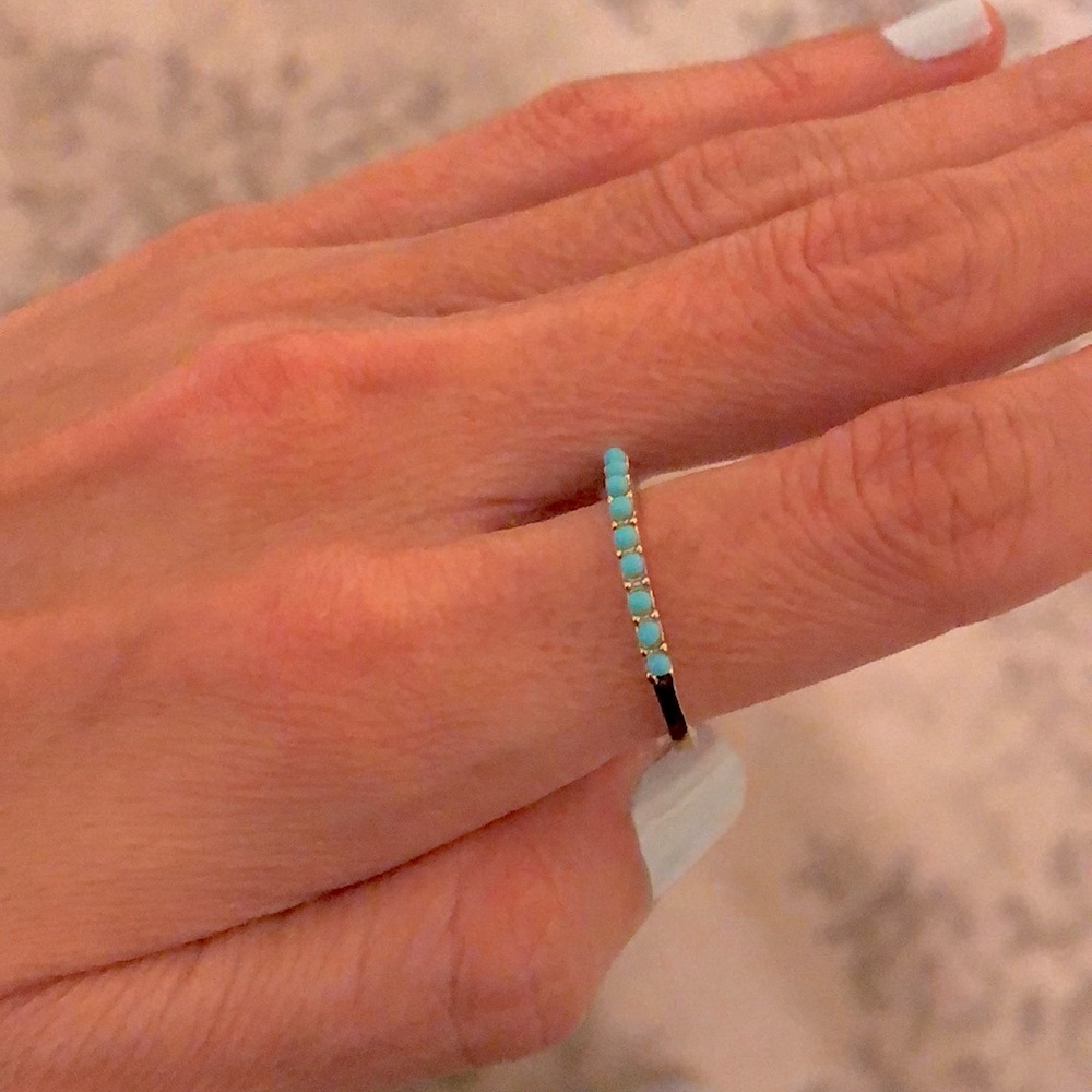 Gorgeous Stackable Turquoise Ring - image 3